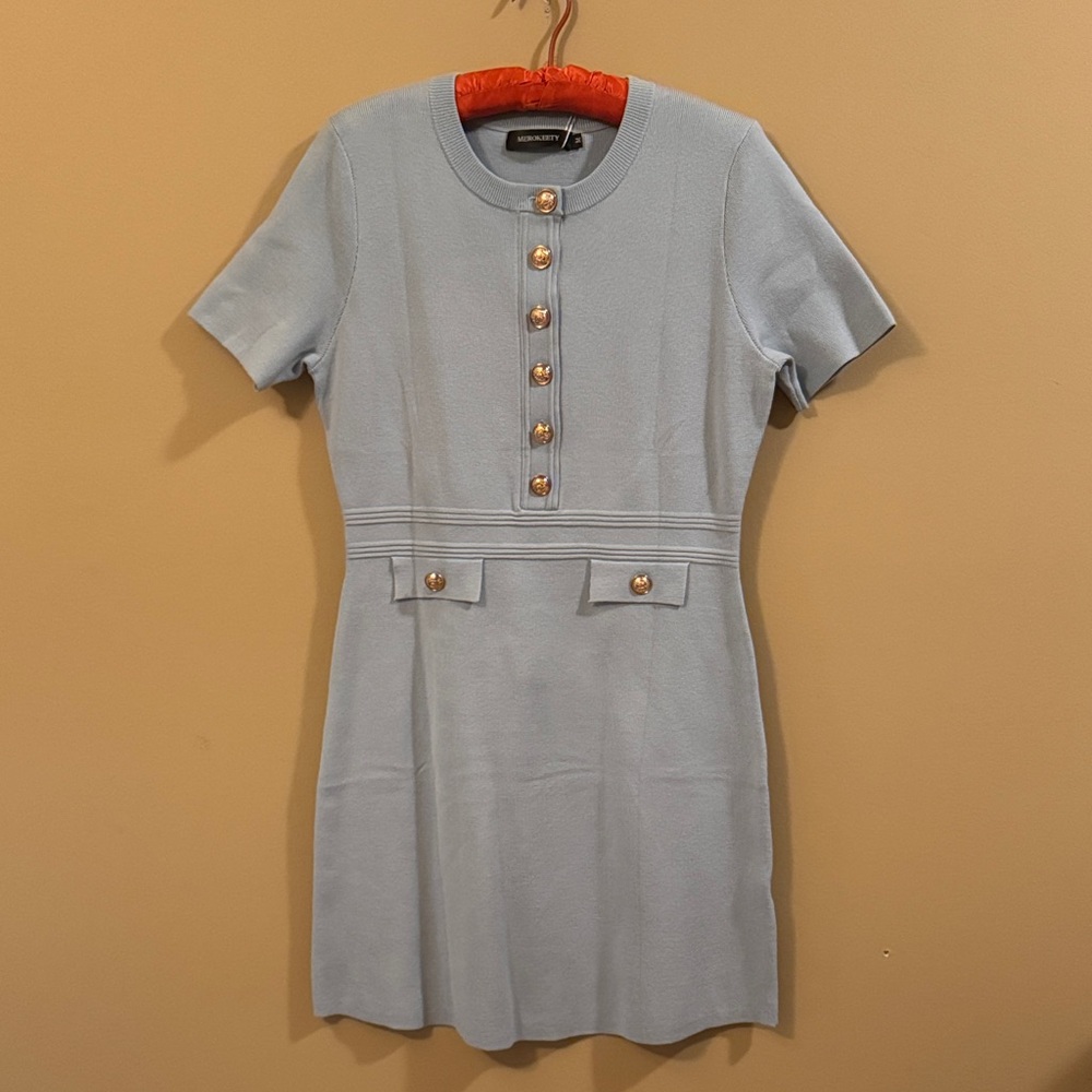 NWT Blue Knit Dress